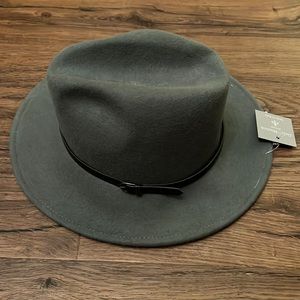 NWT Gelso Bianco wool fedora grey (made in Italy)